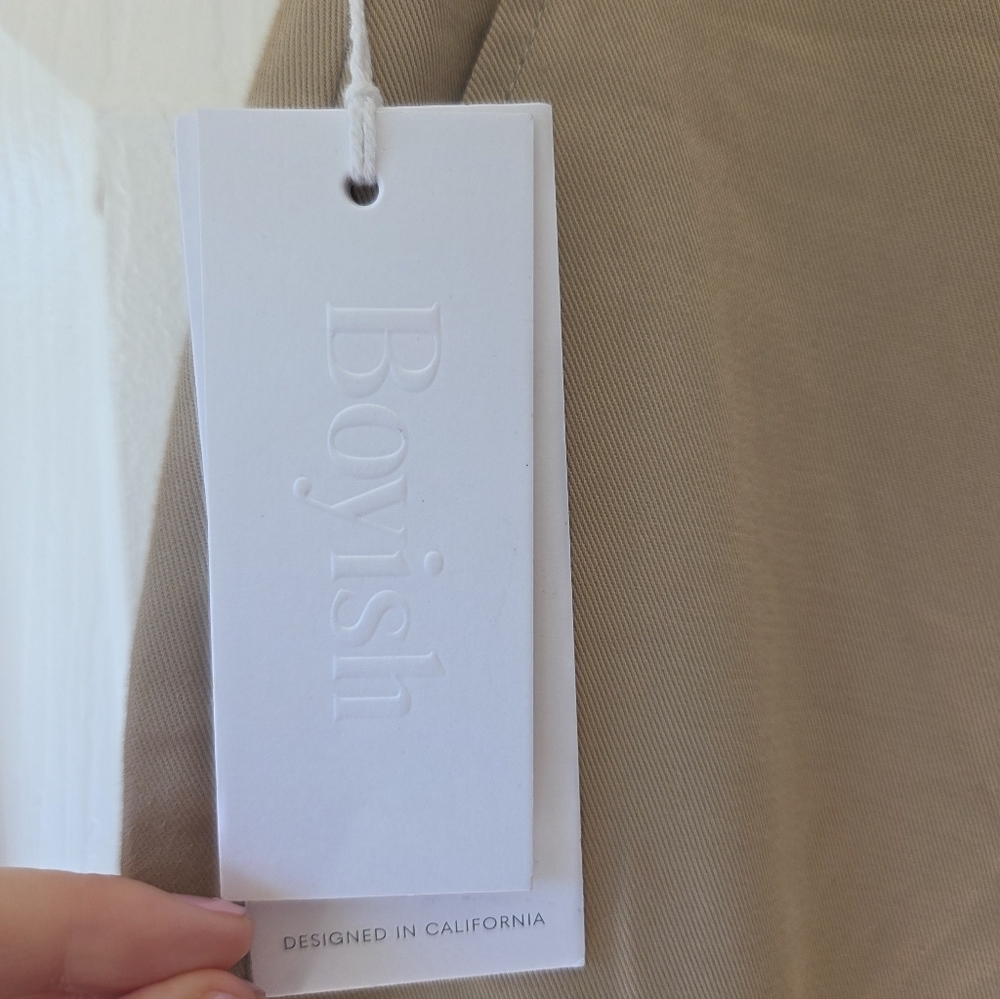 Boyish High Rise Pants 26 Tan NWT Relaxed Chino Trouser $168 - Picture 7 of 9